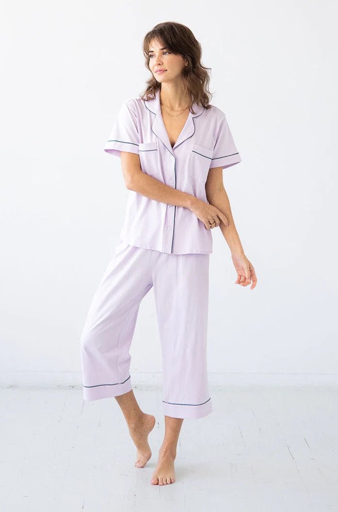 Classic Capri Pajamas in Pima Cotton - EVAMAIA
