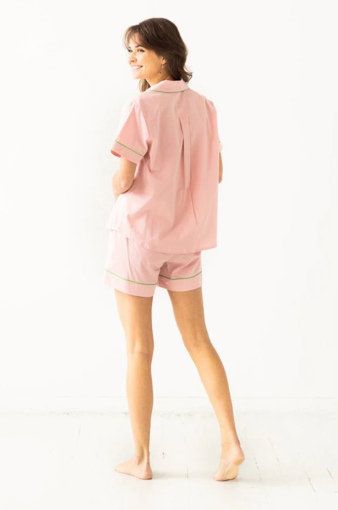 Classic Shorties Pajamas Set in Woven Cotton - EVAMAIA