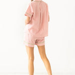 Classic Shorties Pajamas Set in Woven Cotton - EVAMAIA