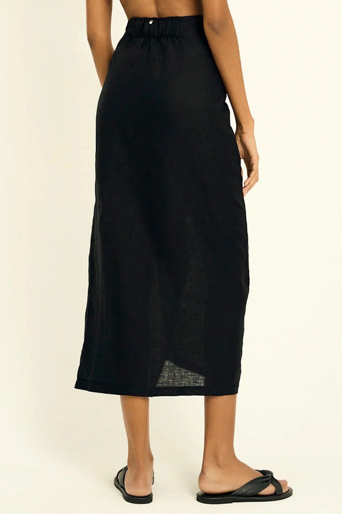 Dune Pareo Skirt with Front Tie Detail - EVAMAIA
