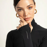A long sleeve turtle neck.
