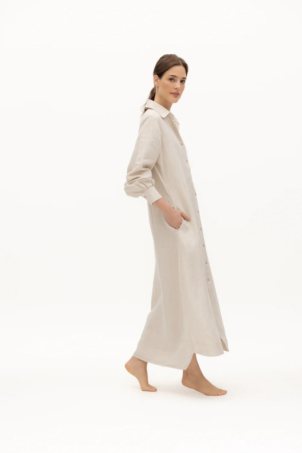 Marea Linen Dress - EVAMAIA
