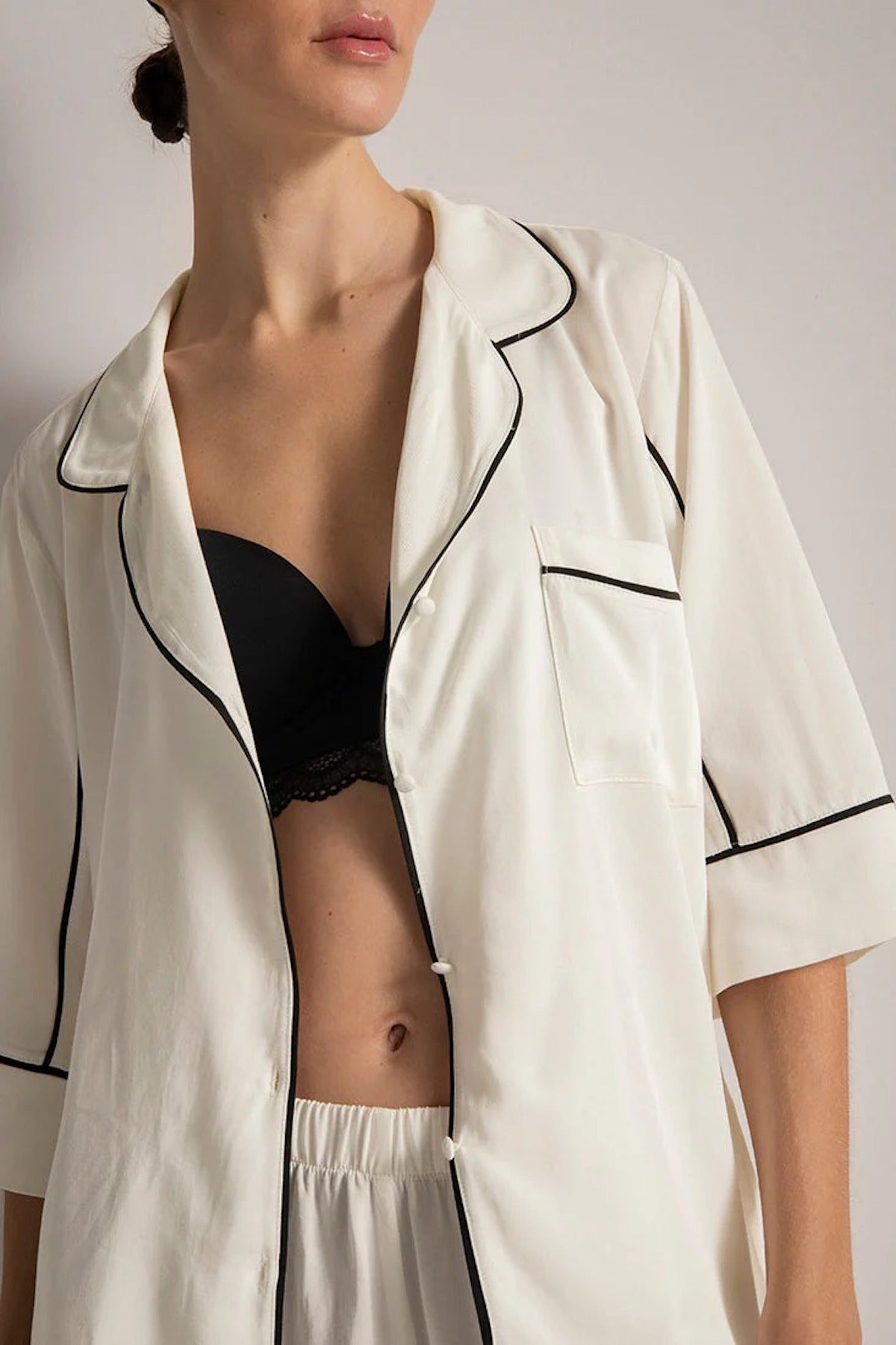 Piped PJ Set - Shorts - EVAMAIA
