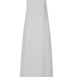 Image of a beige dress on a white background. The dress has spaghetti straps. The purpose of this image is to highlight the dress, which is for sale at EVAMAIA boutique in Studio City, CA and online.