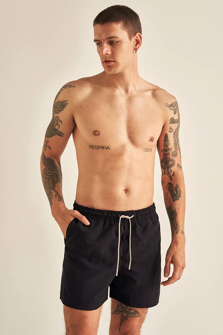 Solid Swim Trunks for Men - Short Length - EVAMAIA