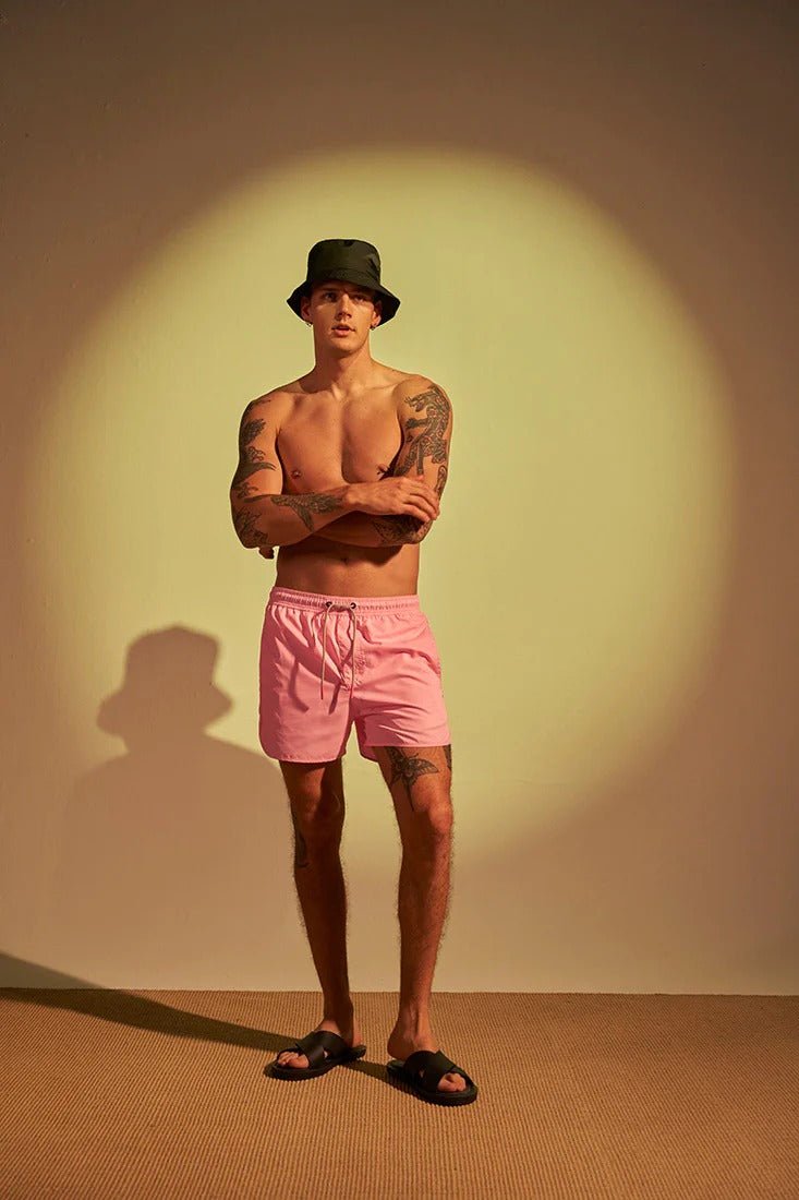 Solid Swim Trunks for Men - Short Length - EVAMAIA