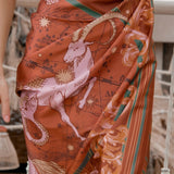 Earth Zodiac Wrap Dress close up