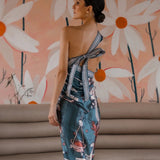 Woman modeling Air Zodiac Wrap Dress