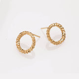 18k Gold Araucaria Circle Studs