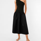 Daphne Black Cotton Dress