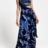 Eli Ruffle Hem Wrap Skirt Cover Up