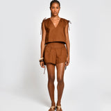 Cleo Blouse - Brown