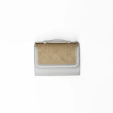 White Belt Bag and Clutch with Iraca Weaving