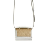 White Belt Bag and Clutch with Iraca Weaving