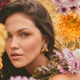 24k Gold Plated Oversized Bee Earrings
