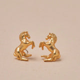 Gone Country 24k Gold Plated Horse Earrings