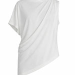 White draped top on a white background