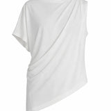 White draped top on a white background