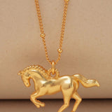 Gone Country 24k Gold Plated Necklace and Horse Charm