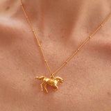 Gone Country 24k Gold Plated Necklace and Horse Charm