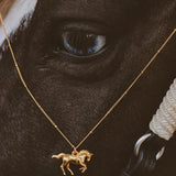 Gone Country 24k Gold Plated Necklace and Horse Charm