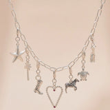 Necklace for Personalized Charms in Gold and Silver