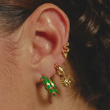 Camouflage Earring Set with Snake and Jaguar Theme