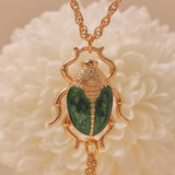 Green Beetle Necklace