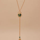 Green Beetle Necklace