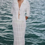 Ponto Ivory Knitted Skirt