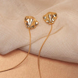 Stingray Fish Earrings in Gold