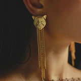 Jaguar Tribute Statement Gold Earrings