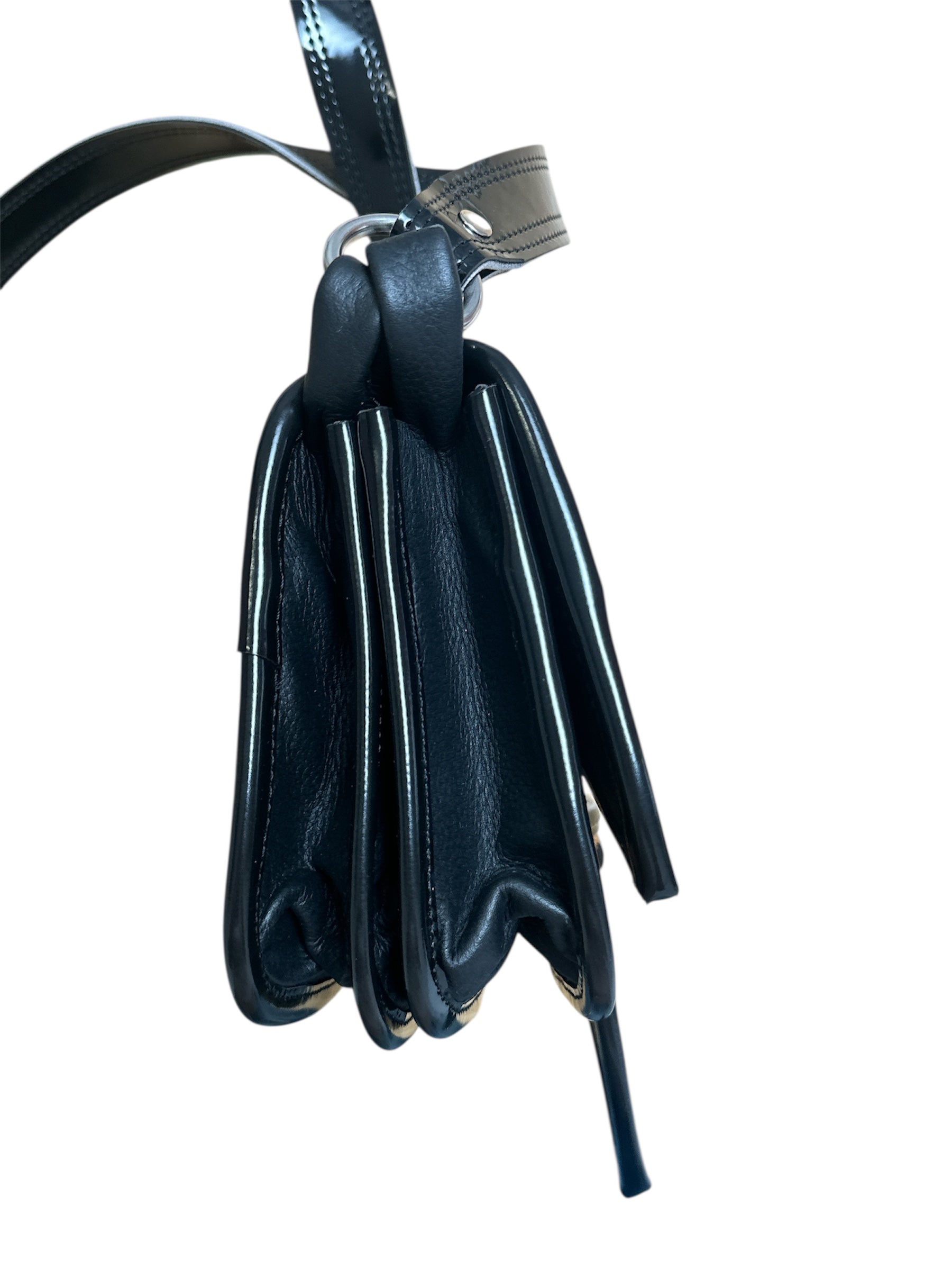 Animal print leather carriell crossbody purse. 