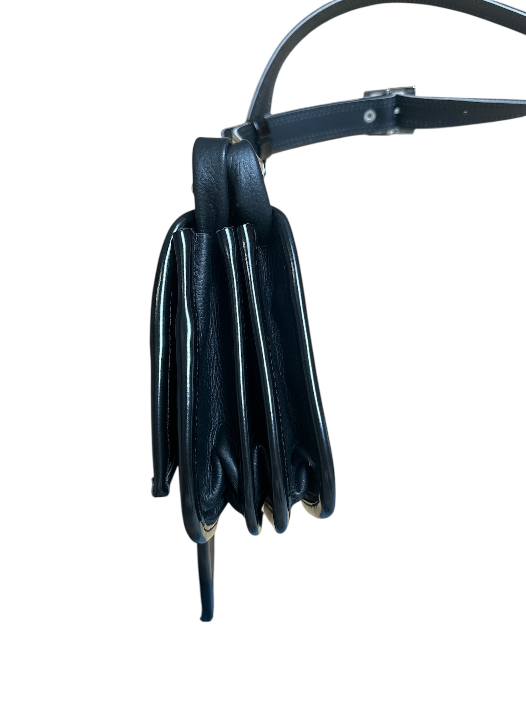 Animal print leather carriell crossbody purse. 