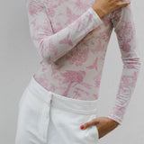 Long Sleeve Mesh Top
