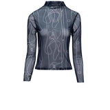 Long Sleeve Mesh Top
