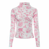 Long Sleeve Mesh Top