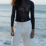 Long Sleeve Mesh Top