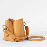 Yellow Tulip Mini Leather Bag
