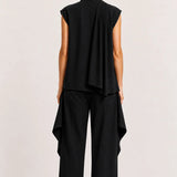 Anima Asymmetric Halter Blouse