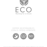 Image of a poster by Touche Collection showing that the bikinis they produced here were made with a Sustainable fabric that reduce the environmental impact during production.