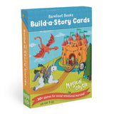 Box of Barefoot Books Build-a-Story Cards with a castle and dragon illustration on a white background.
