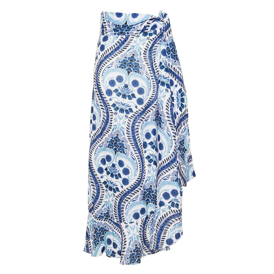 Eloisa Blue Tumaco Skirt on a plain white background
