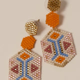Boucles d'oreilles Miyuki perlées à la main