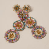 Boucles d'oreilles Miyuki perlées à la main