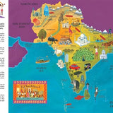 A page from the 'Barefoot Books World Atlas' featuring an illustration of South Asia and information about that part of the continent.