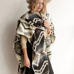 Woman modeling the side of the Arizona Poncho