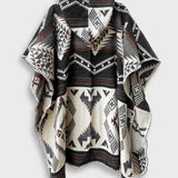 Back of Arizona Poncho with Hood on a plain white background.
