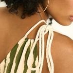 Asymmetric Dress with Rope Shoulder Detail - EVAMAIA