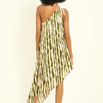 Asymmetric Dress with Rope Shoulder Detail - EVAMAIA